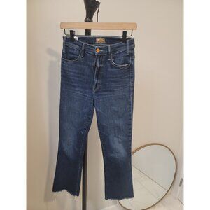 MOTHER The Hustler Ankle Fray Jeans In Teaming Up Wash, Size 26